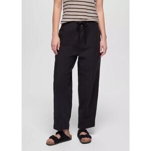 Prana Cuyamaca Pant Women's XL Black Oversized Straight Taper Draw String Waist